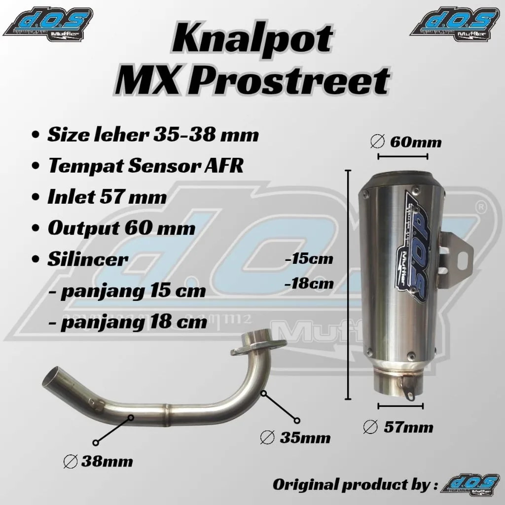 Knalpot D.O.S Muffler MX Prostreet 200cc